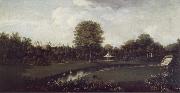 William Tomkins The Elysian Fields at Audley End,Essex,from the Tea House Bridge oil on canvas